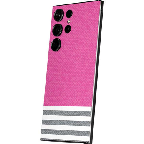 Pink and Grey Stripes Galaxy S25 Ultra Skin